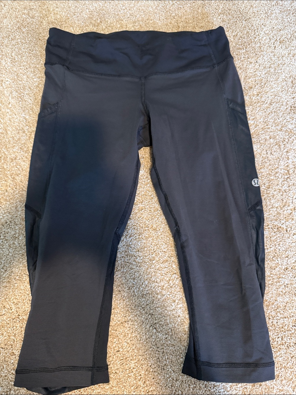 lululemon athletica Black Cropped Leggings